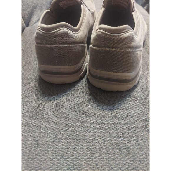 Skechers Cohagen Memory Foam Men's Slip On Canvas Shoes Taupe Size 8 Casual - Picture 6 of 9